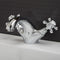 Chester crosshead basin mono mixer tap with waste in chrome, heritage-style crosshead handles with modern function
