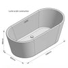 1680 x 800mm Freestanding Bath Verone