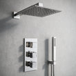Square Shower Valve Triple 3-Way 38 Stop Ribble