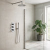 Round Shower Valve Triple 3-Way 38 Stop Tweed