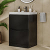 Zentro 600mm Floorstanding Black Vanity Unit
