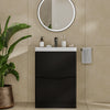 Zentro 600mm Floorstanding Black Vanity Unit