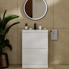 Zentro 600mm Floorstanding White Vanity Unit