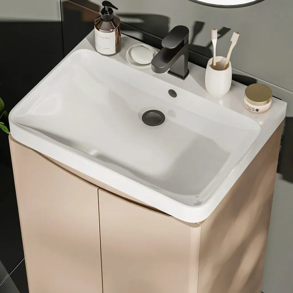 Zentro 600mm Floorstanding Cashmere Vanity Unit