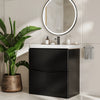 Zentro 800mm Floorstanding Black Vanity Unit
