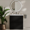 Zentro 800mm Floorstanding Black Vanity Unit