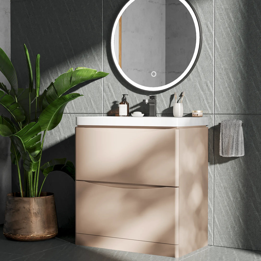 Zentro 800mm Floorstanding Cashmere Vanity Unit