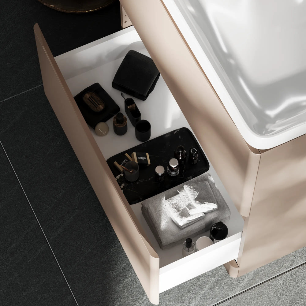 Zentro 800mm Floorstanding Cashmere Vanity Unit