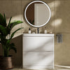 Zentro 800mm Floorstanding White Vanity Unit
