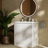 Zentro 800mm Floorstanding White Vanity Unit