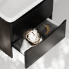 Zentro 600mm Wall Hung Black Vanity Unit