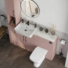 Oliver Pink Shaker Fitted Furniture Combination with Tall Boy Storage