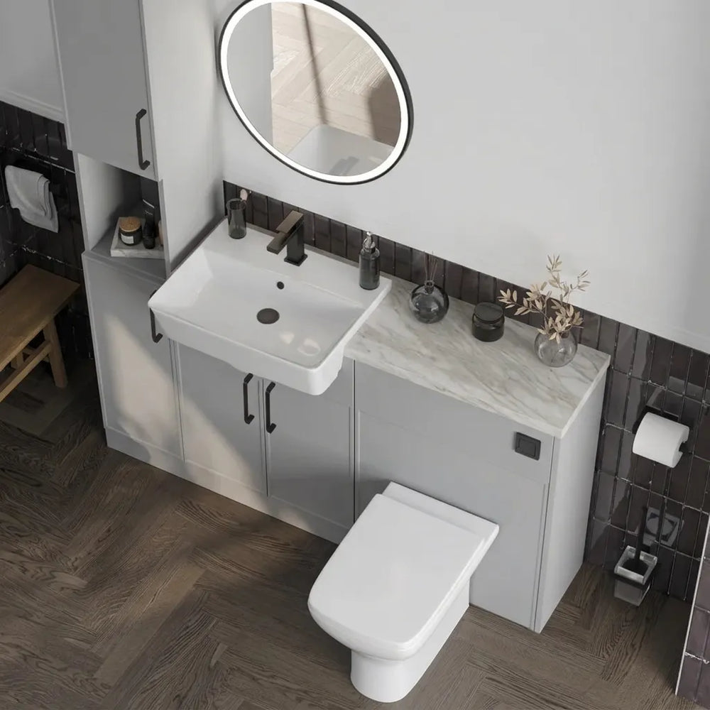 Oliver Grey Slim Shaker Fitted Furniture Combination with Tall Boy Storage
