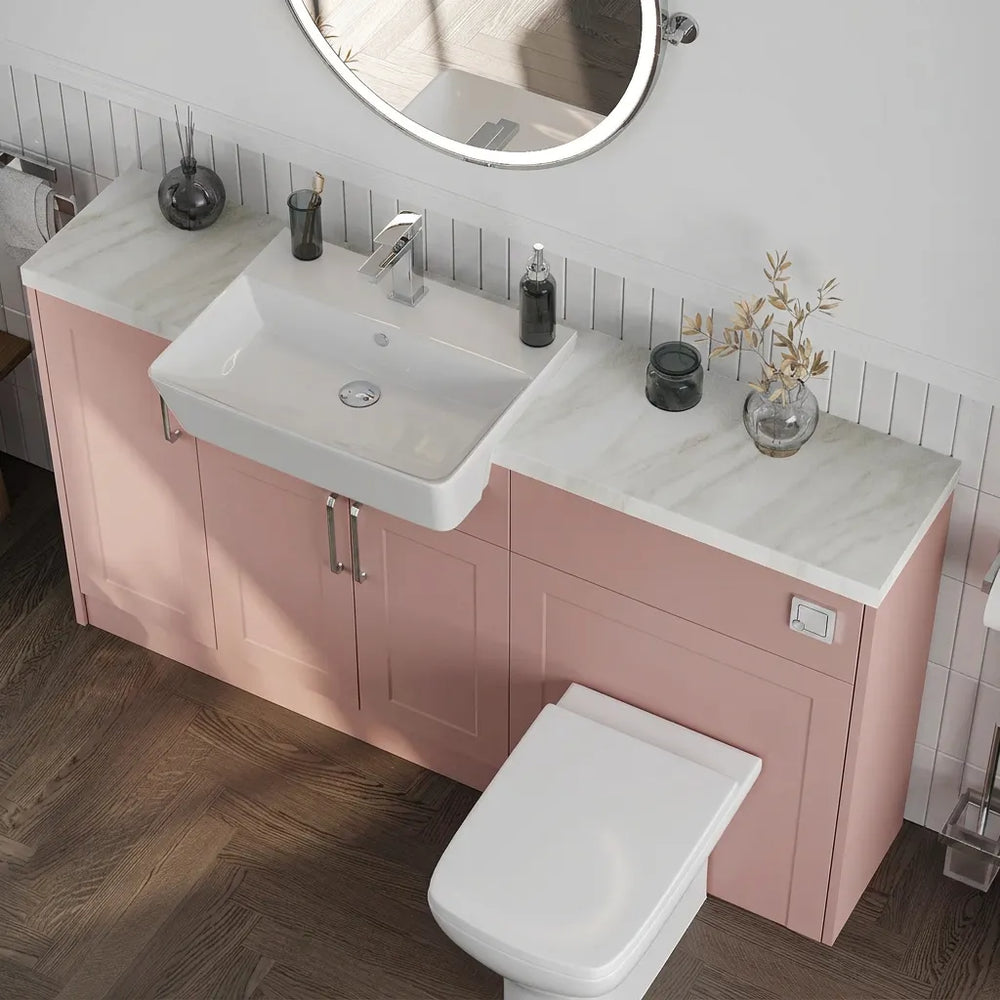 Oliver Pink Shaker Fitted Furniture Combination