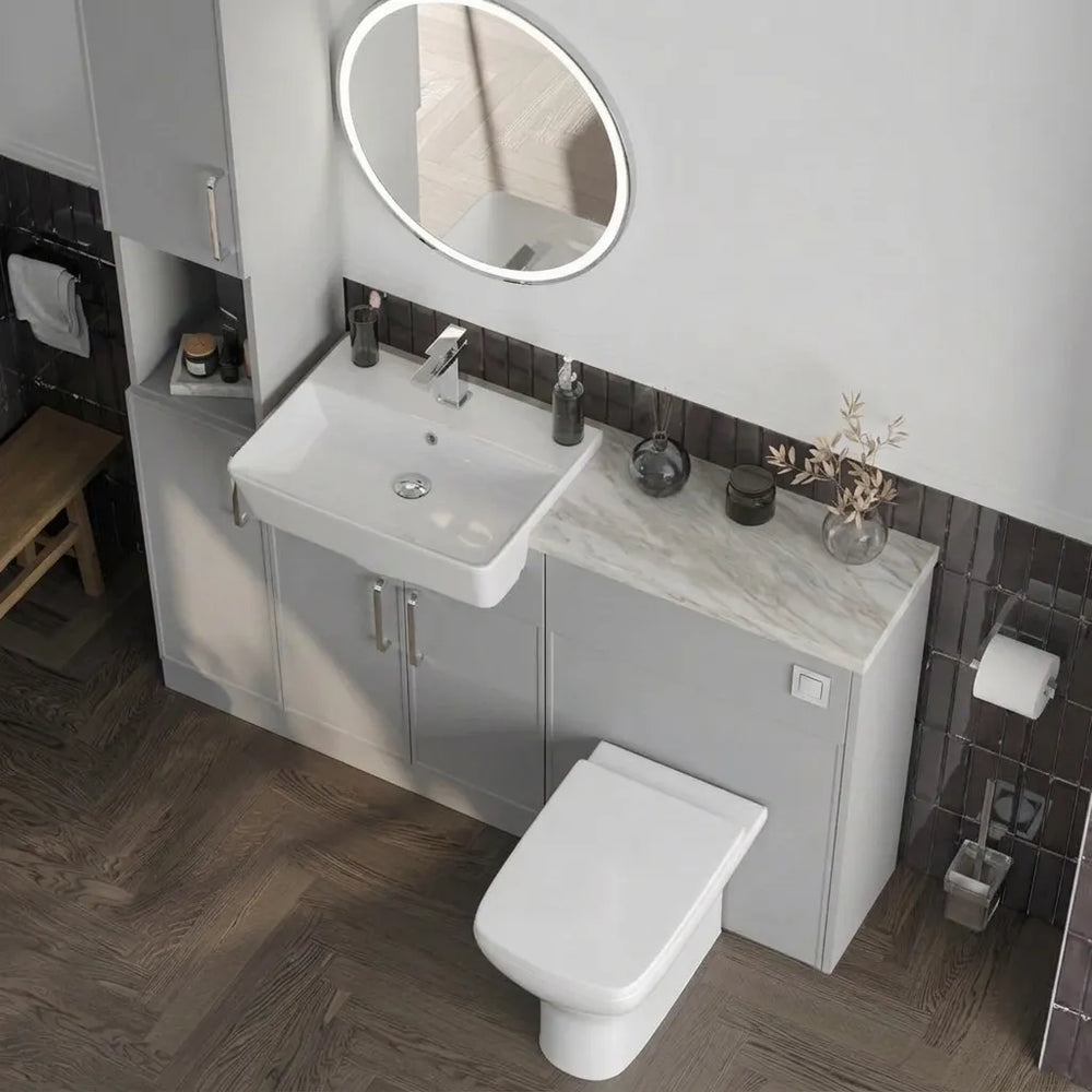 Oliver Grey Slim Shaker Fitted Furniture Combination with Tall Boy Storage