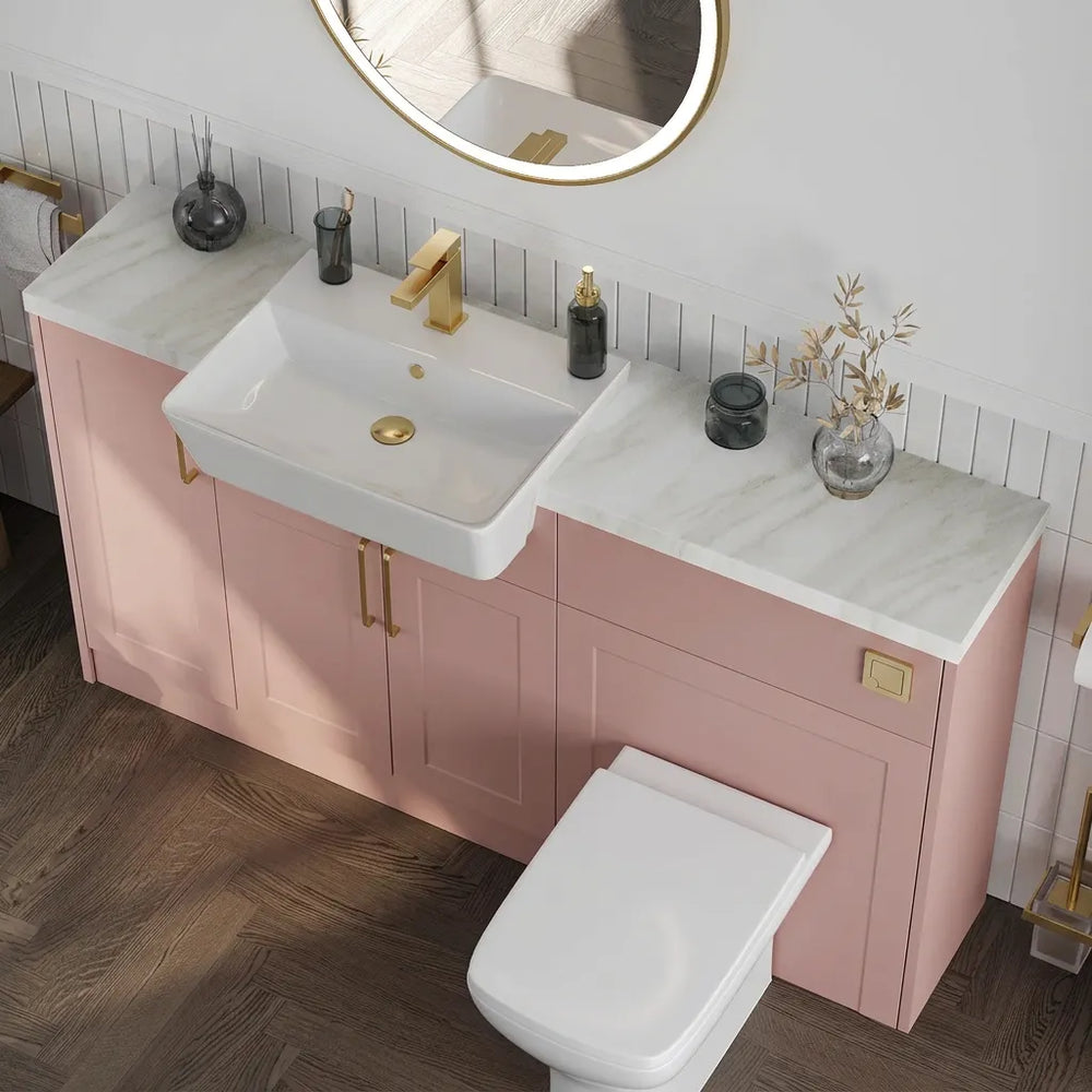 Oliver Pink Shaker Fitted Furniture Combination