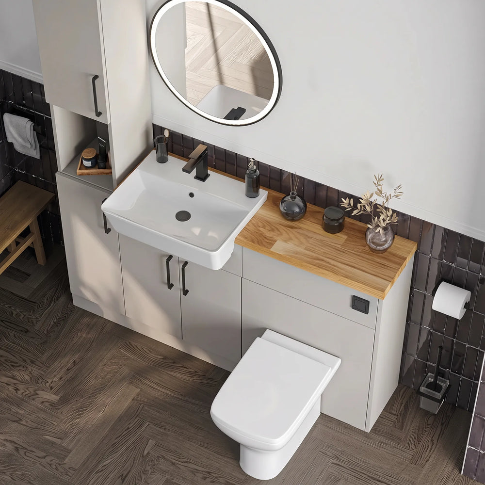 Oliver Modern Cashmere Fitted Furniture Combination with Tall Boy Storage