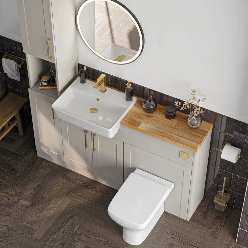 Oliver Cashmere Shaker Fitted Furniture Combination with Tall Boy Storage