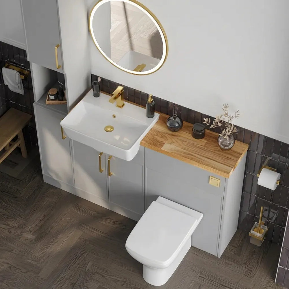 Oliver Grey Slim Shaker Fitted Furniture Combination with Tall Boy Storage