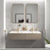 Jivana Gold 1200mm Twin Sink Wall Hung Basin Unit with Drawers