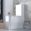 Tilia rimless close coupled fully shrouded WC in comfort height white, clean modern design with concealed pipework