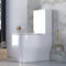 Tilia rimless close coupled fully shrouded WC in comfort height white, clean modern design with concealed pipework