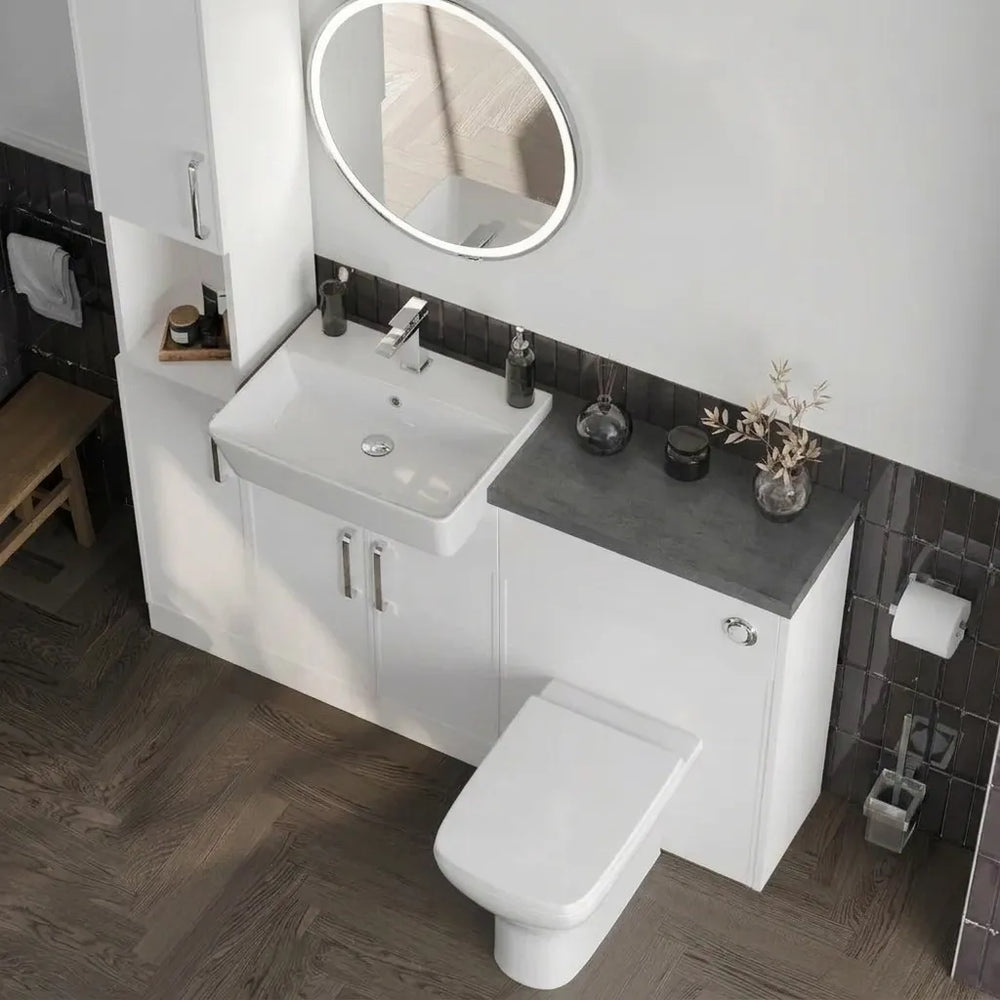 Oliver White Slim Shaker Fitted Furniture Combination with Tall Boy Storage