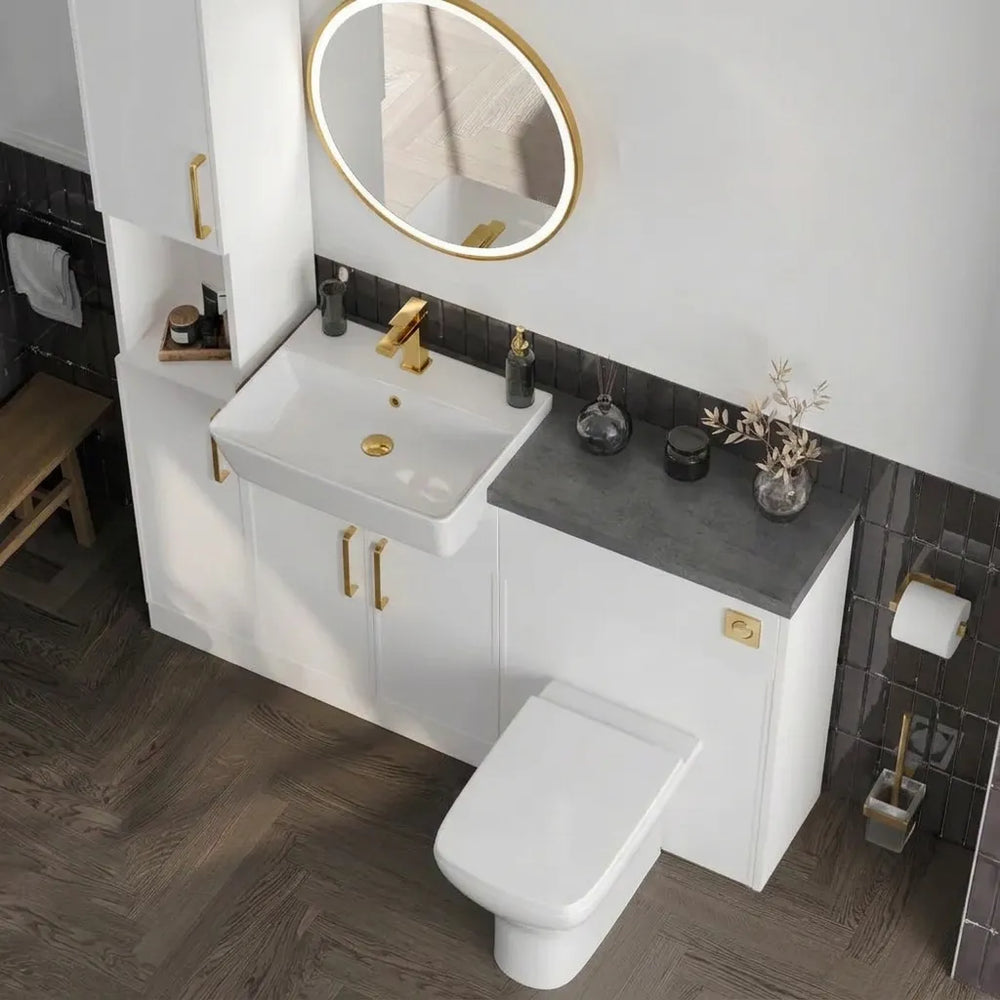 Oliver White Slim Shaker Fitted Furniture Combination with Tall Boy Storage