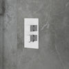 Concealed Shower Twin Valve, Fixed Shower Head & Handset Square