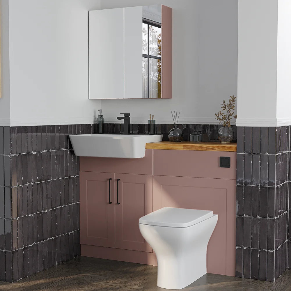 Oliver 1200 Matt Pink Shaker Fitted Furniture Combination