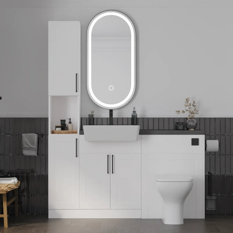 Oliver White Shaker Fitted Furniture Combination with Tall Boy Storage