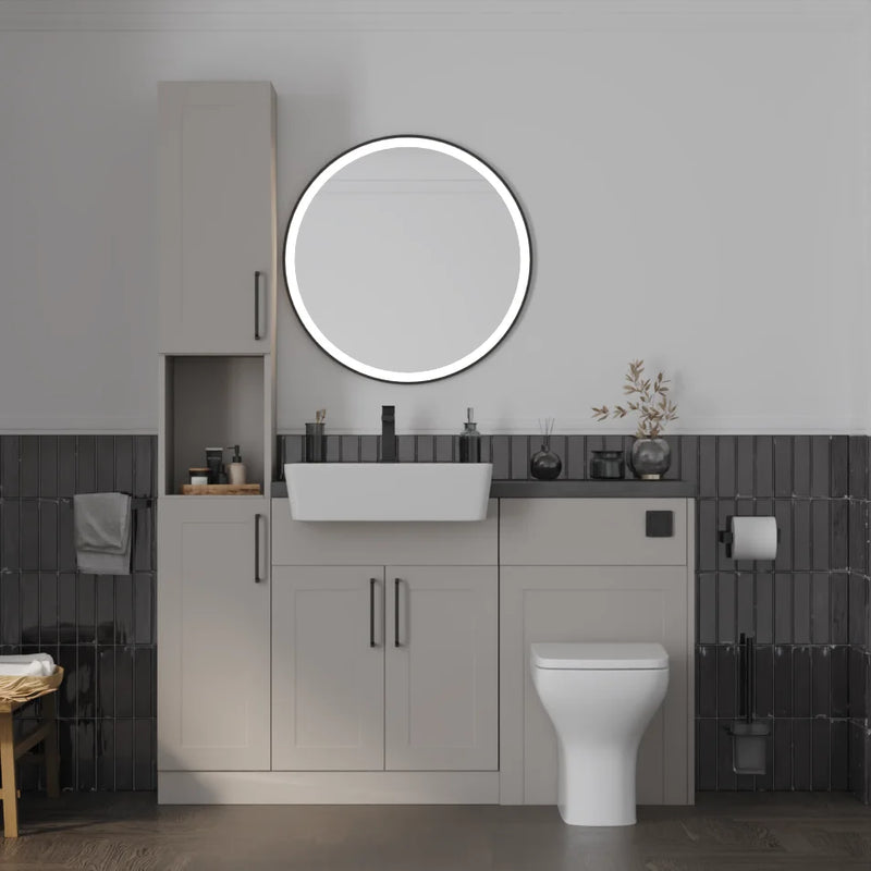 Oliver Cashmere Shaker Fitted Furniture Combination with Tall Boy Storage