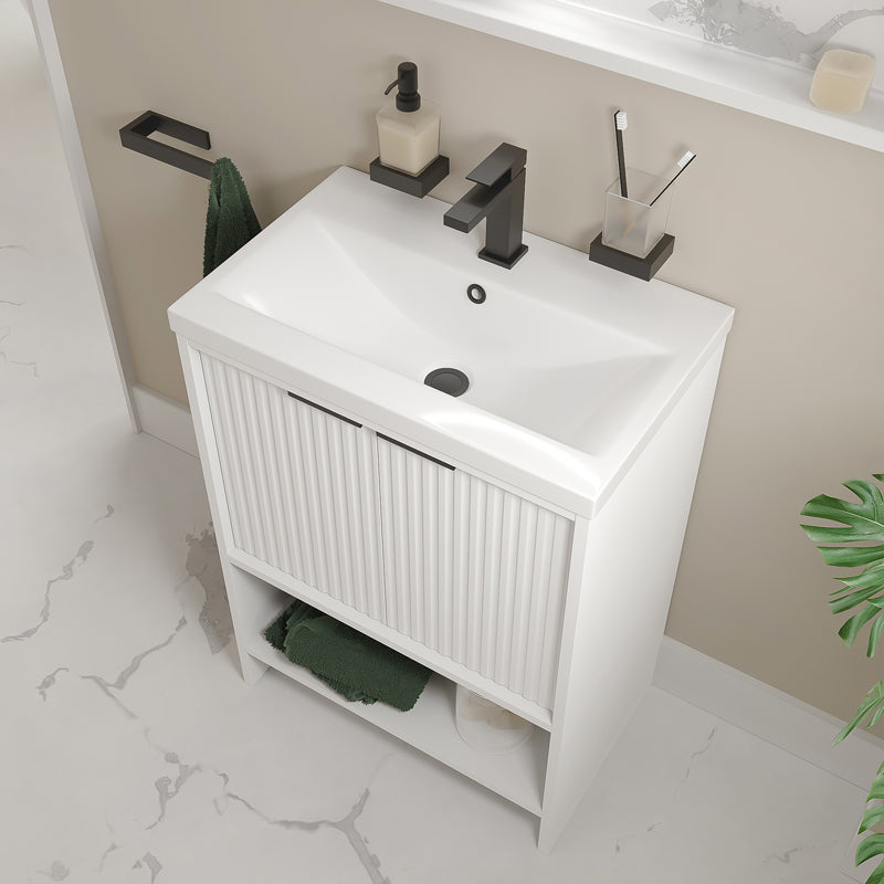 Linnea 600mm White Floorstanding Vanity Unit