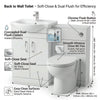 Kiana 1050mm Combination Vanity Unit & BTW Toilet Complete Suite
