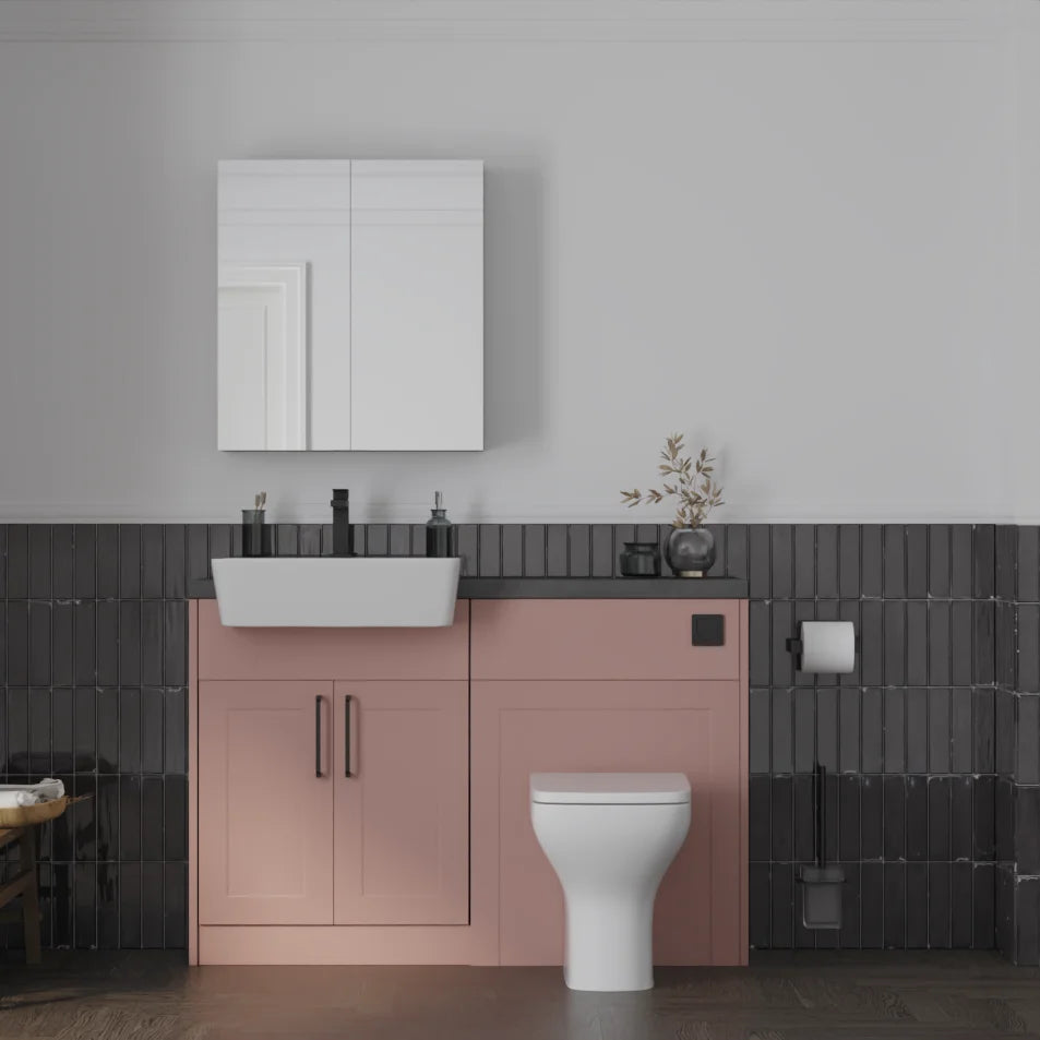 Oliver 1200 Matt Pink Shaker Fitted Furniture Combination