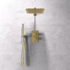 Concealed Shower Twin Valve, Fixed Shower Head & Handset Square