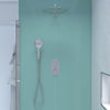 Concealed Shower Twin Valve, Fixed Shower Head & Handset Round