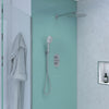 Concealed Shower Twin Valve, Fixed Shower Head & Handset Round