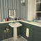 Legend basin with 2 tap holes in white ceramic, traditional heritage design with classic styling