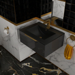 Jivana 600mm Anthracite Wall Hung Vanity Unit with Matt Black Basin