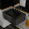 Jivana 600mm Anthracite Wall Hung Vanity Unit with Matt Black Basin