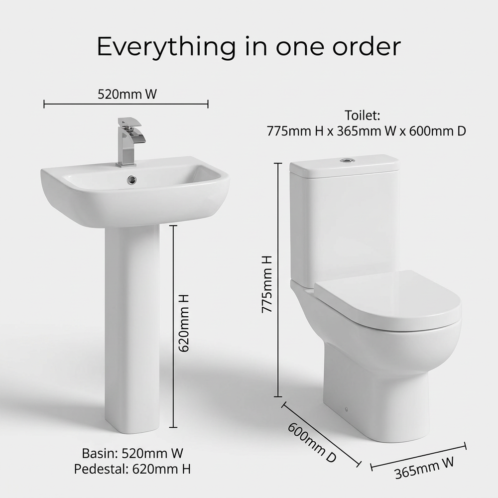 Series 600 Toilet with Basin and Pedestal