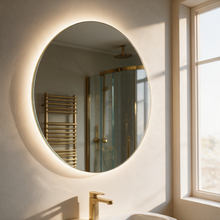 Smart Digital Shower Suite with 900mm Odessa Quadrant Enclosure, Elvia Vanity Unit & Wall Hung Toilet - Brushed Brass