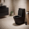 Linnea 700mm Wall Hung Countertop Vanity Unit with Alessio Black Close Coupled Toilet