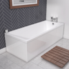 Slim single ended bath shape with 1800mm front panel and 800mm end panel