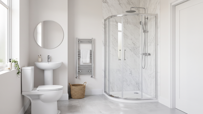 900 x 900 Quadrant Shower Enclosure Complete Bathroom Suite