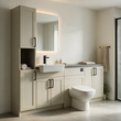 Oliver 2100 Cashmere Shaker Fitted Furniture Combination with Tall Boy