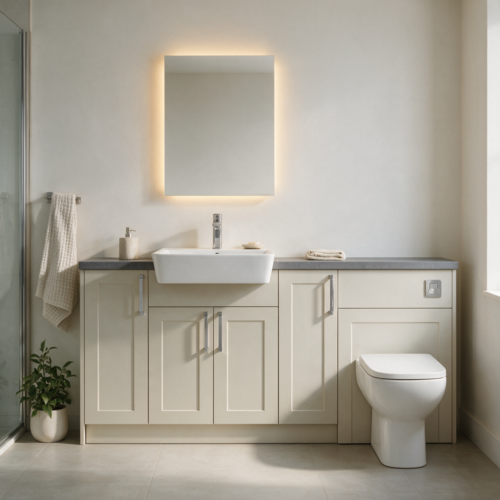 Oliver 1800 Cashmere Shaker Fitted Furniture Combination