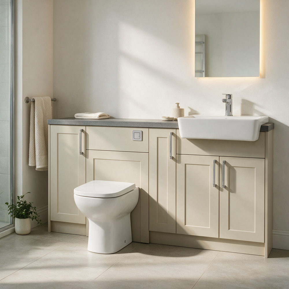 Oliver 1600 Cashmere Shaker Fitted Furniture Combination