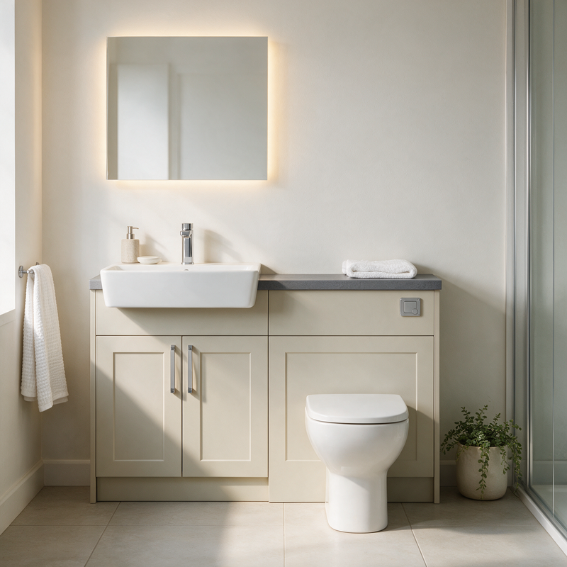 Oliver 1100 Cashmere Shaker Fitted Furniture Combination